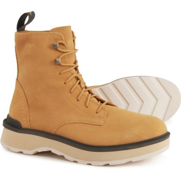 Sorel Hi Line Platform Combat Boots Geo Yellow-NIB-SZ7-11 - Picture 1 of 5